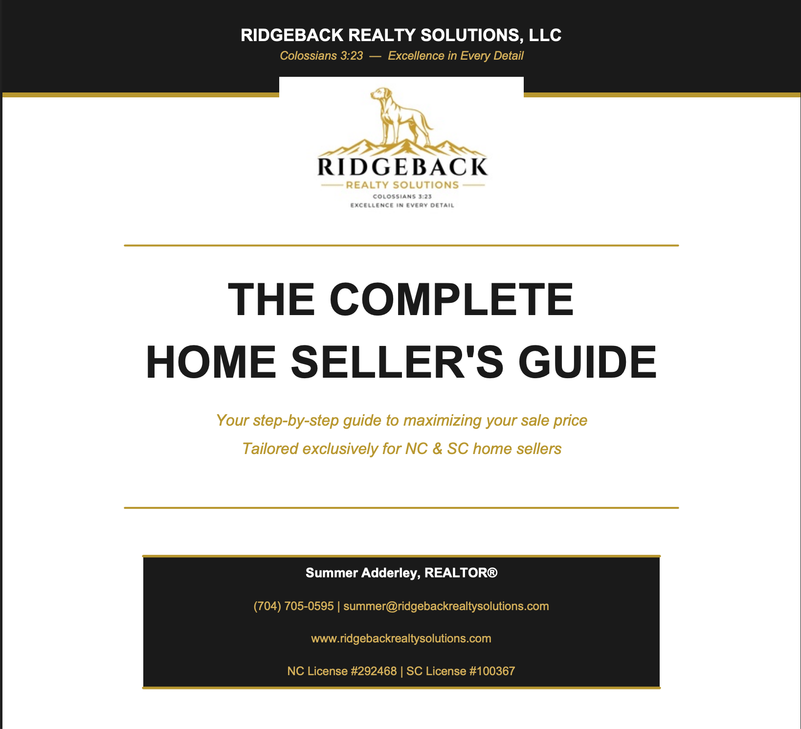 The Complete Carolina Home Seller's Guide — NC & SC