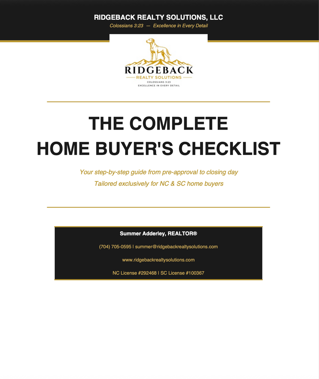 The Complete Carolina Home Buyer's Guide