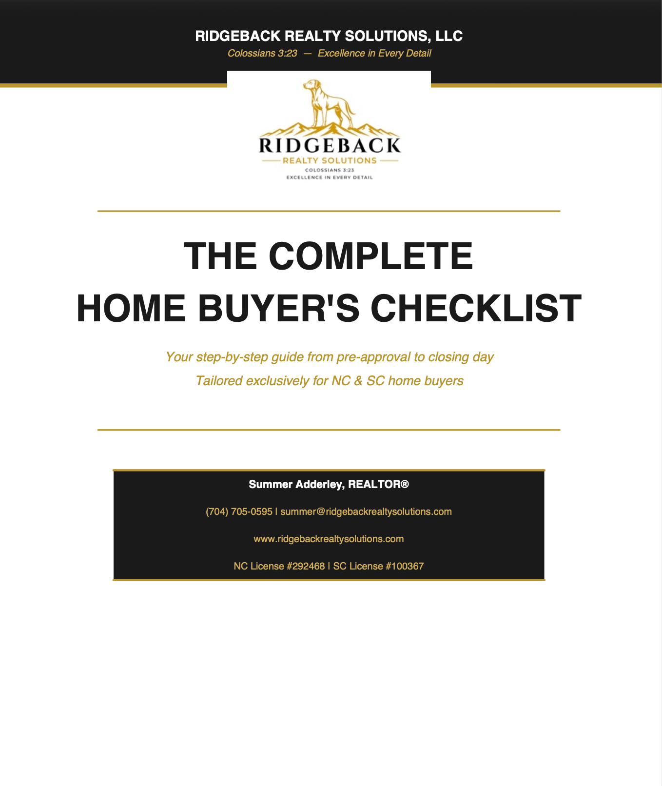 The Complete Carolina Home Buyer's Guide