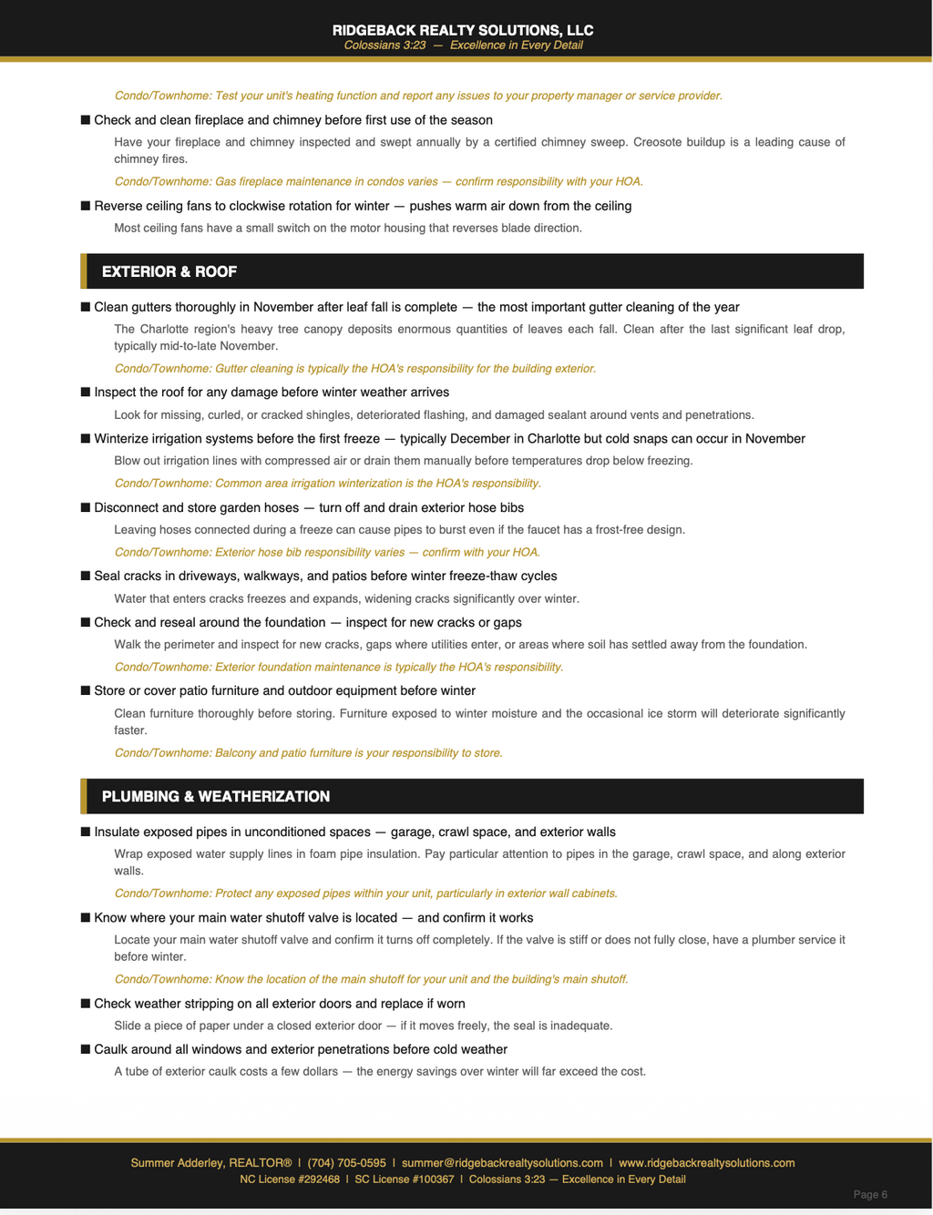 The Carolina Homeowner's Seasonal Maintenance Guide — NC & SC